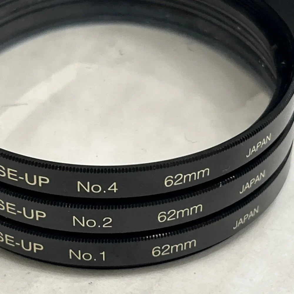 Kenko 62 MM Close Up Filter Set +1, +2, +4 w/Case - Optical Glass